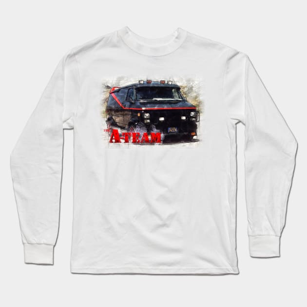 Sketchy A-Team Long Sleeve T-Shirt by Treherne